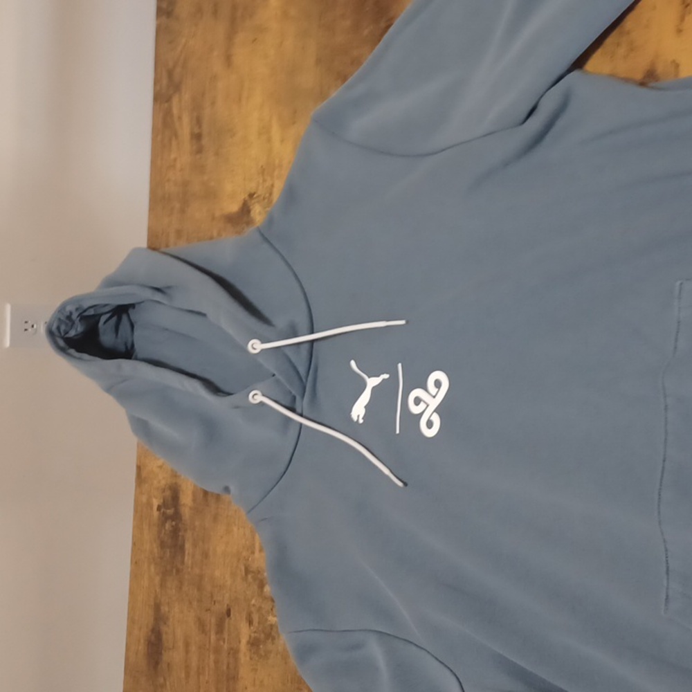 Puma Cloud 9 Gaming Collab Slate Blue Hoodie with White Accents-M